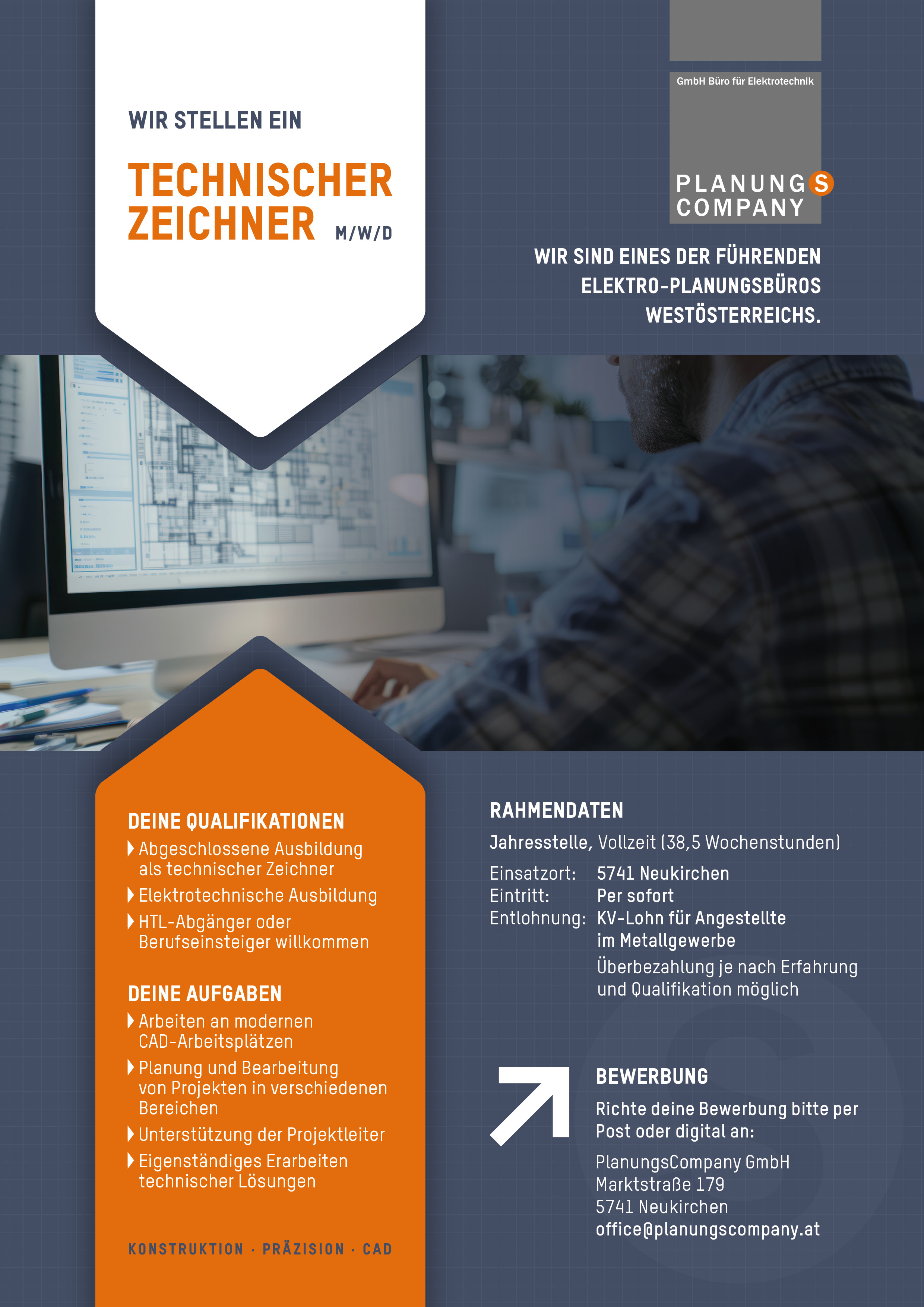 Stellenausschreibung Technischer Zeichner f&uuml;r Geb&auml;udetechnik (m/w/d)